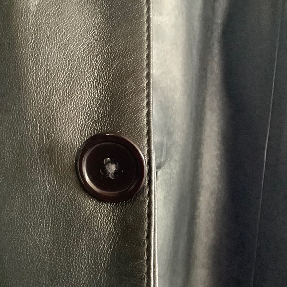 Vintage Danilo Italy Leather Trench Jacket - Picture 7 of 10